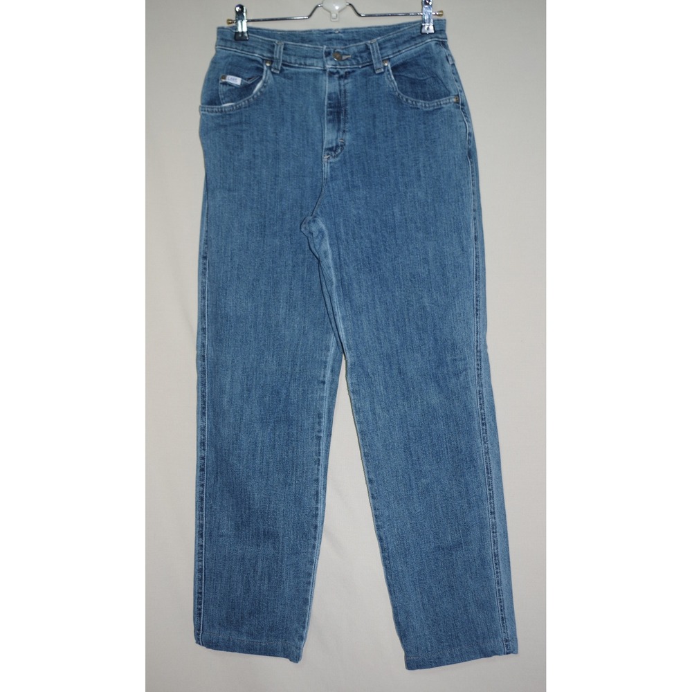 Lee Original Jeans Womens 8M Medium Wash Straight Leg High Rise Denim Blue